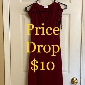 Dress: burgundy in size s/m